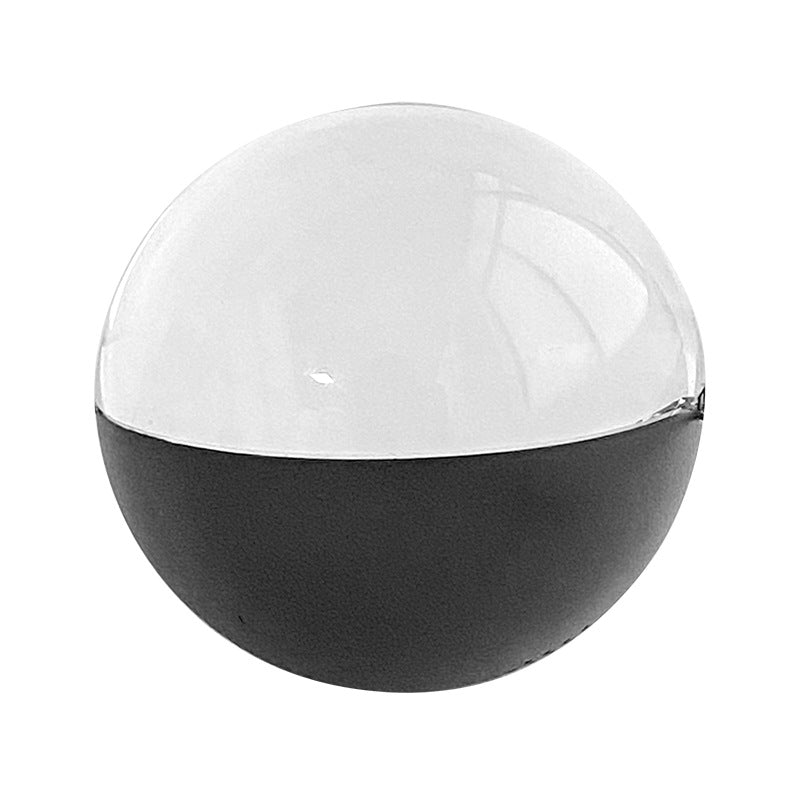 Black custom video ornament supporting uploaded photos and videos inside a clear dome design.