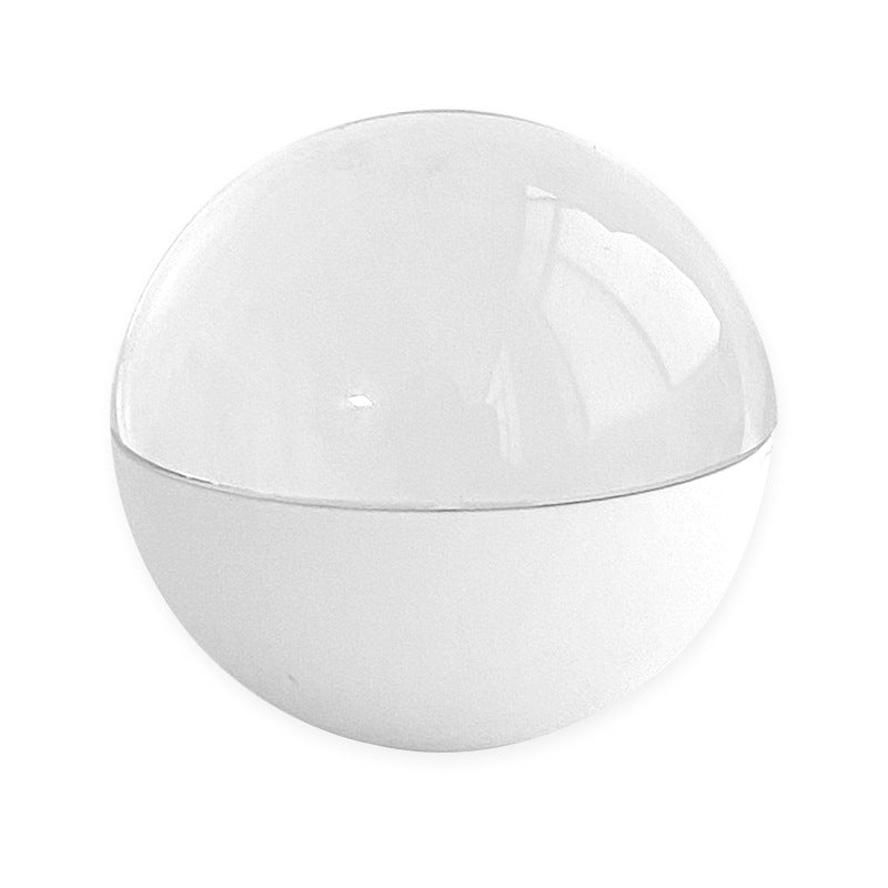 White customizable media ornament with transparent dome for displaying user-uploaded video content